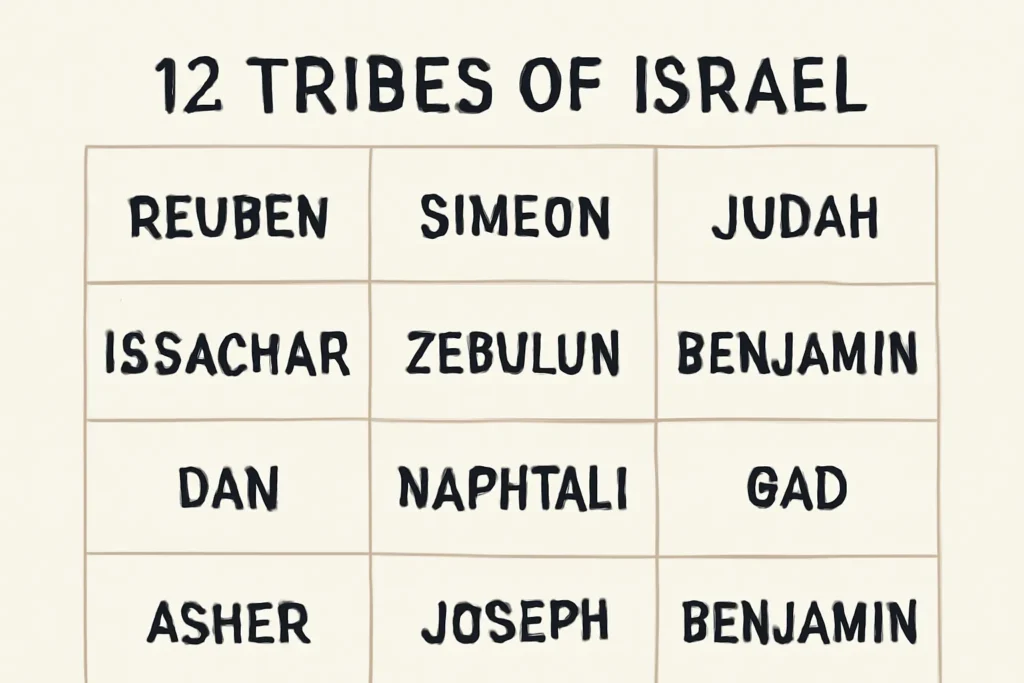 12 tribes israel chart