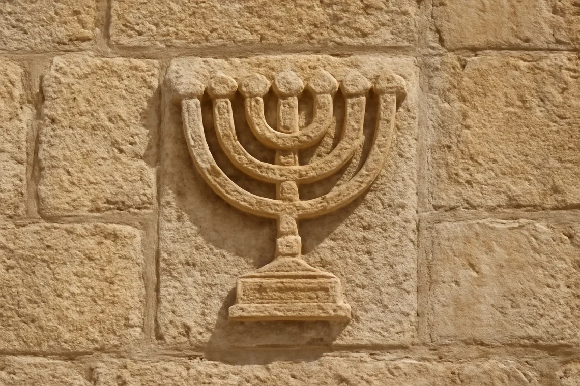 menorah jerusalem stone